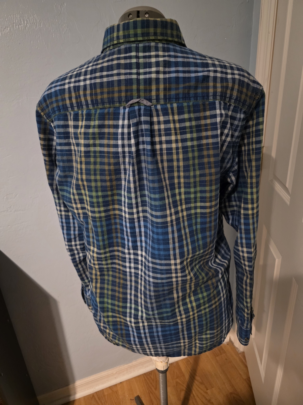 Tommy Bahama Blue, Green & White Plaid Button-Down Shirt - Picture 4 of 6